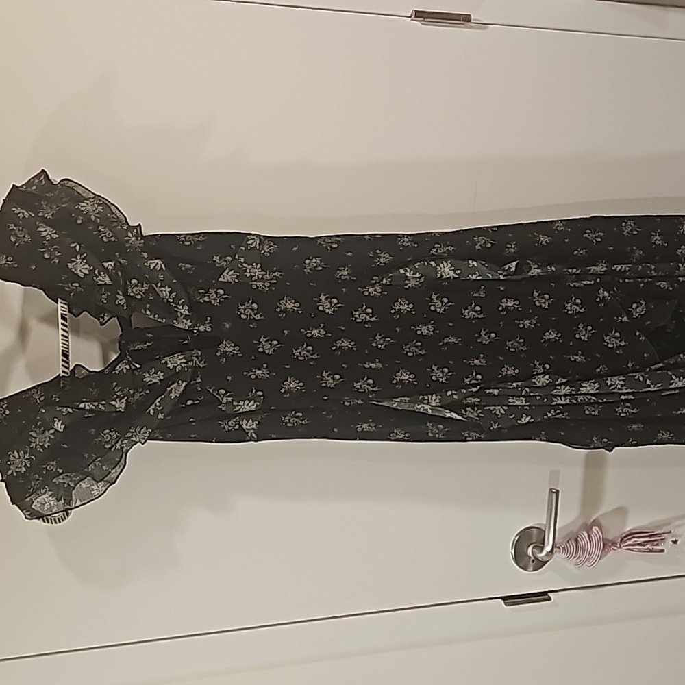 Free People Joaquin Floral Ruffle Plunge Dress - Picture 2 of 5